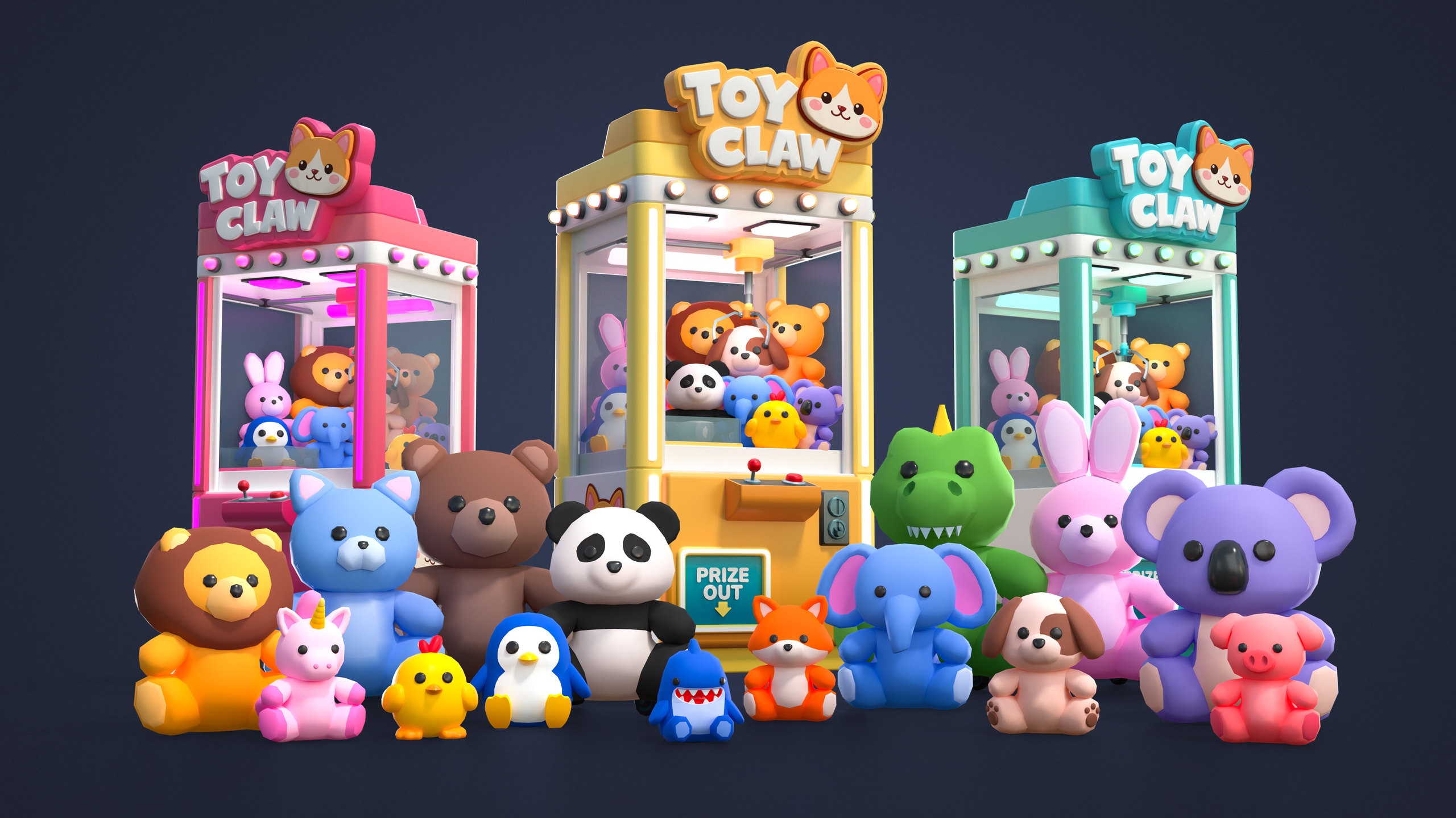Media 1 for listing Claw Machine Free - Low Poly 3D Models Pack