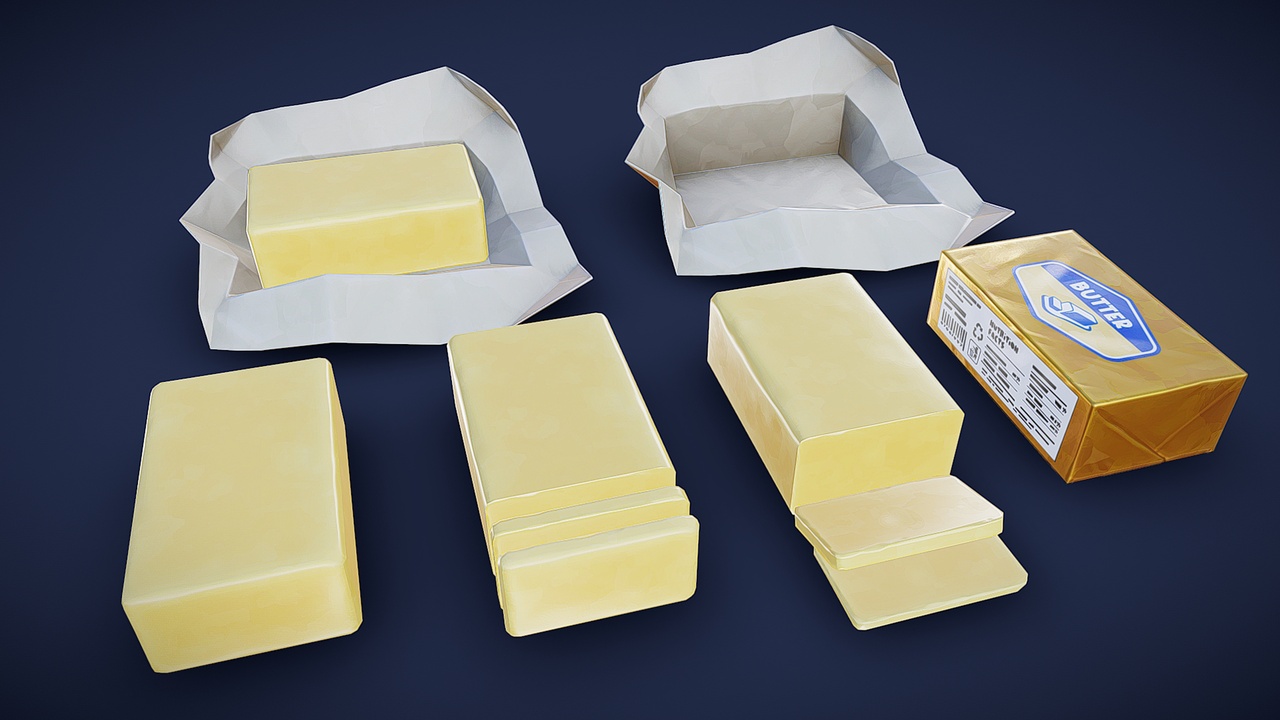 Media 1 for listing Stylized Butter - Game Ready