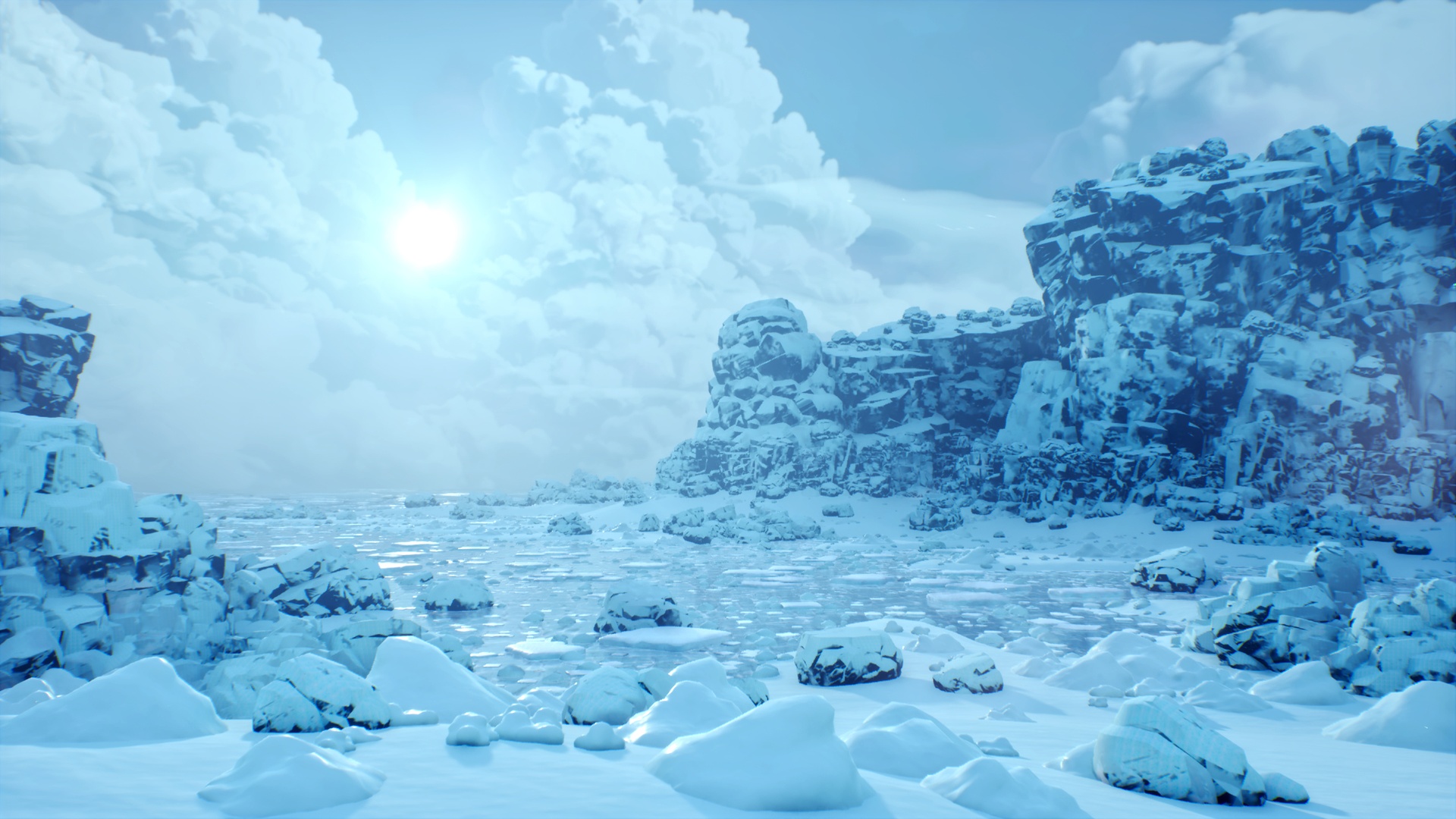 Media 1 for listing Winter Cliffs - Low Poly Environment