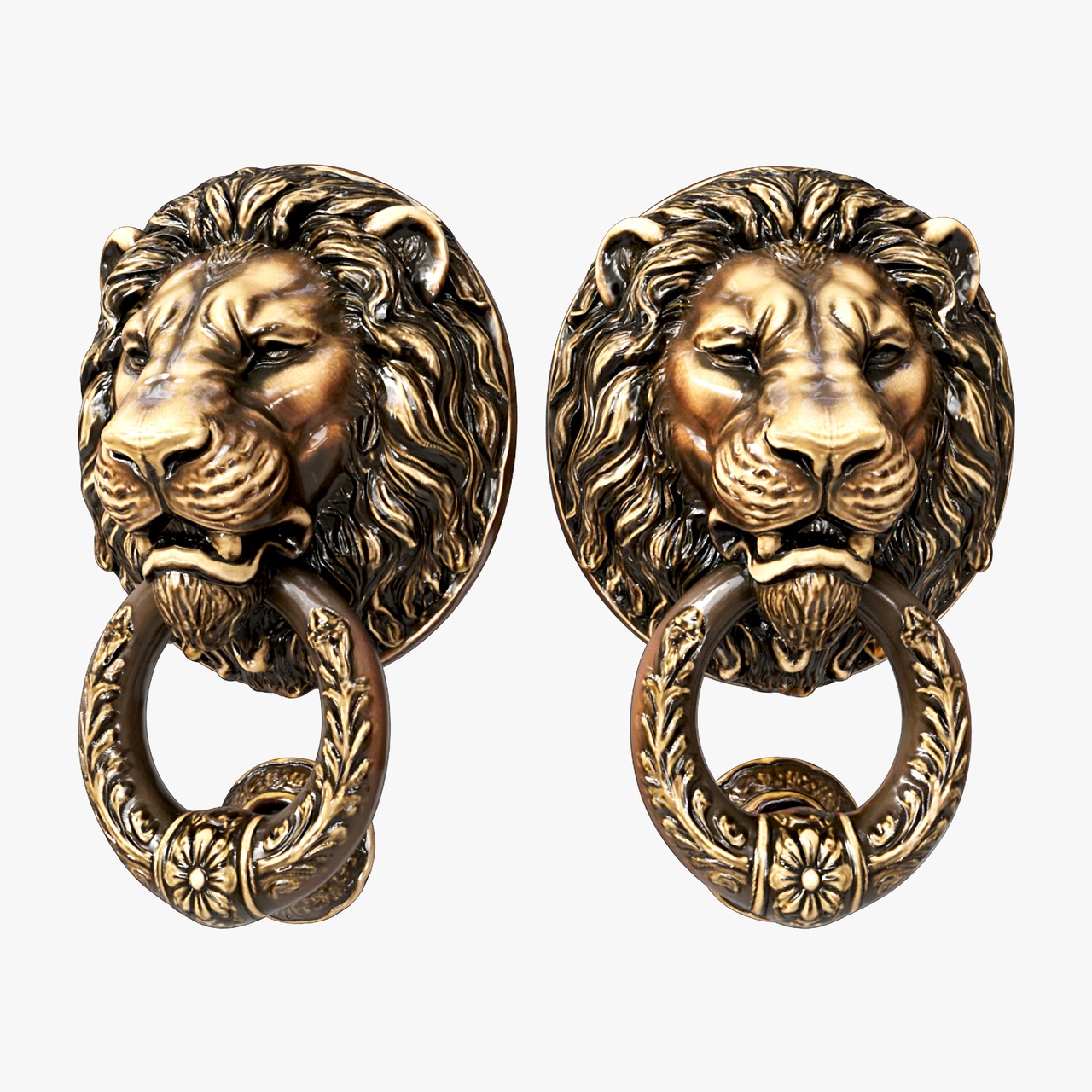 Media 1 for listing Lion Head Door Knocker High Poly Low Poly