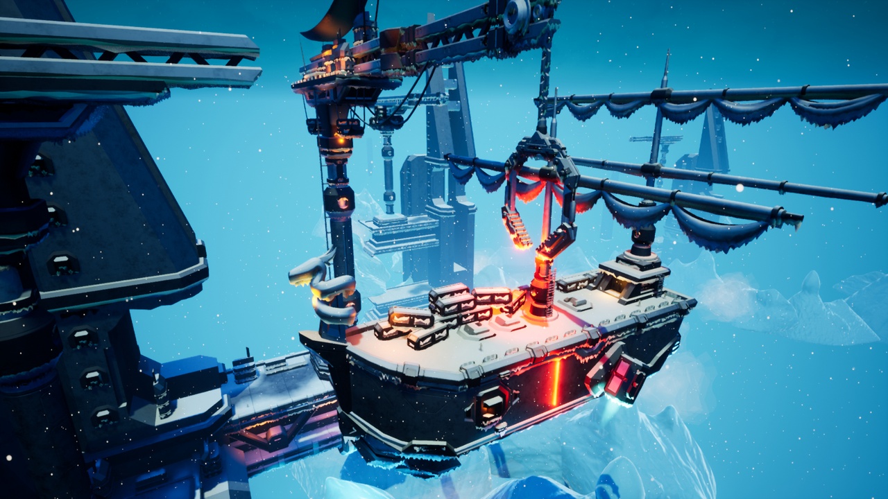 Media 1 for listing Stylized winter sci-fi snowy shipyard Environment