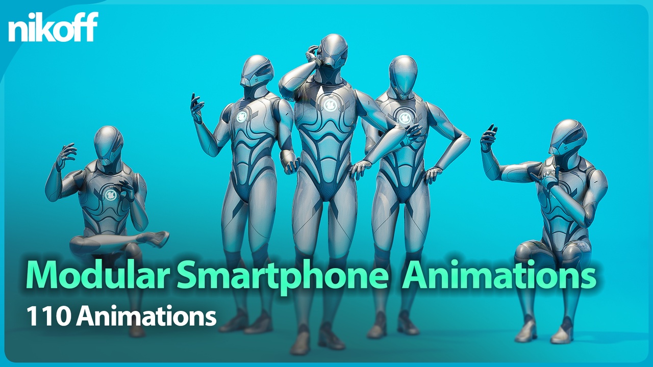 Media 1 for listing Modular Smartphone NPC Animations – Mocap Pack