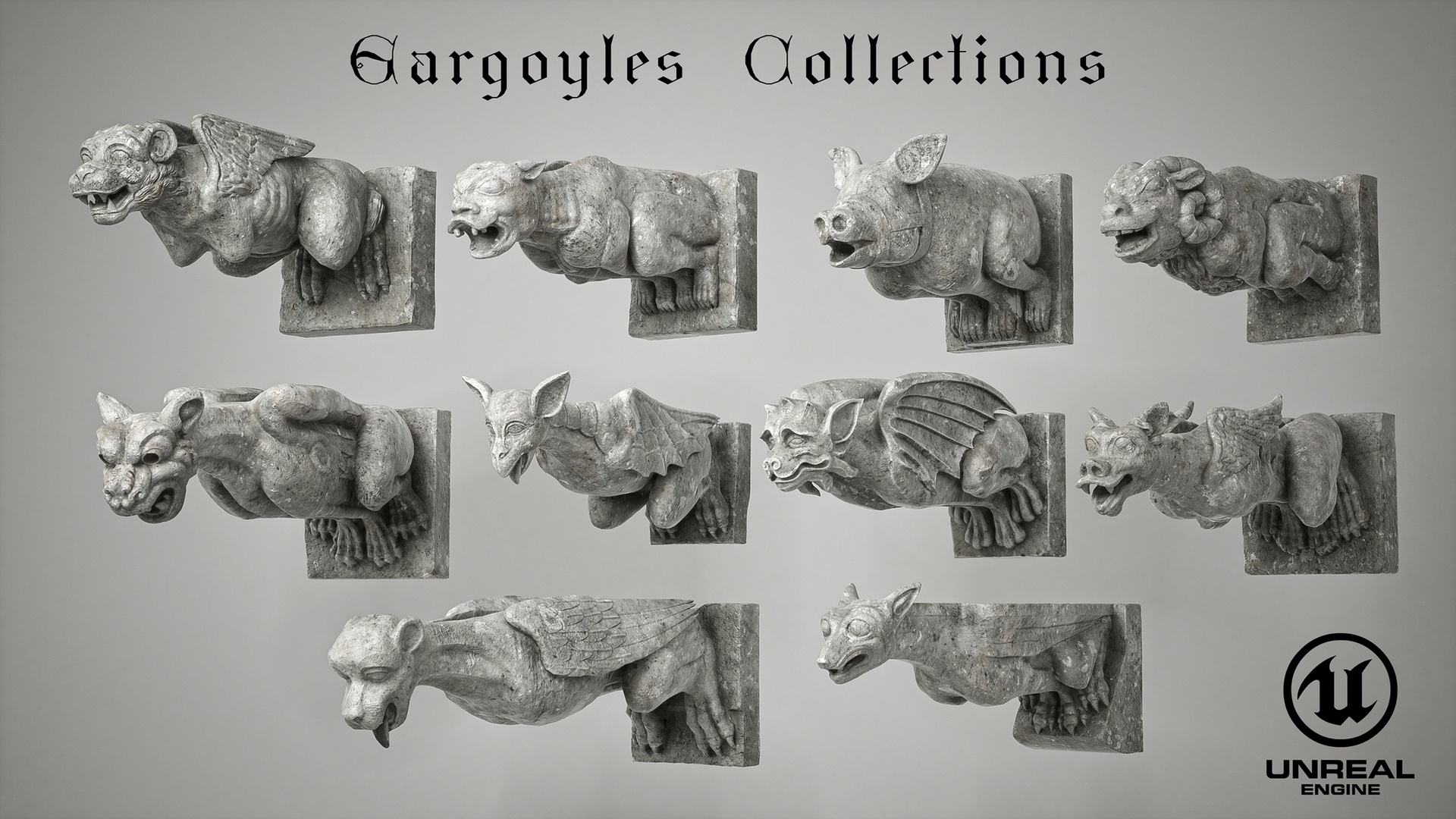 Media 1 for listing Gargoyles Statues (Game Ready Assets)