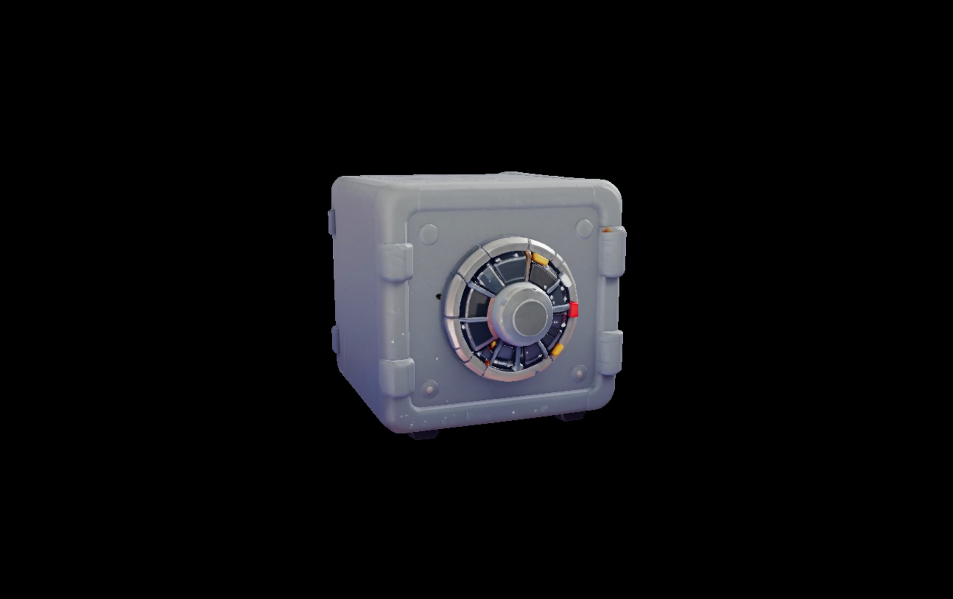 Media 1 for listing Stylized Metal Safe – Cartoon Combination Lock Box