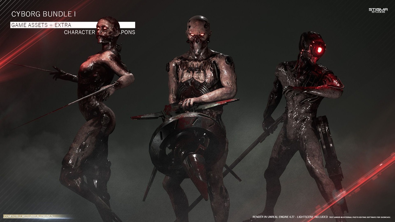 Media 1 for listing Cyborg Bundle 01 - Game Assets + Extra | STIGMA STUDIOS