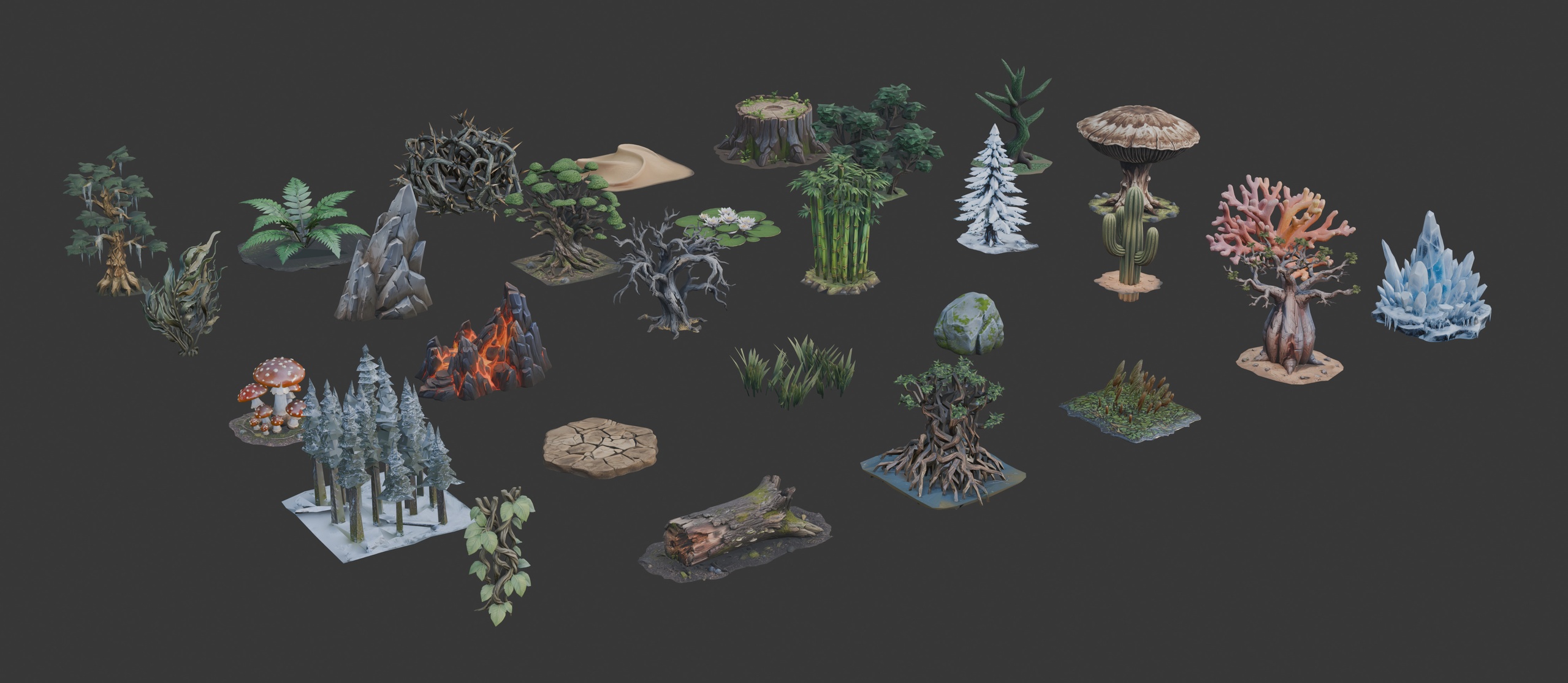 Media 1 for listing Stylized Environment Props Set