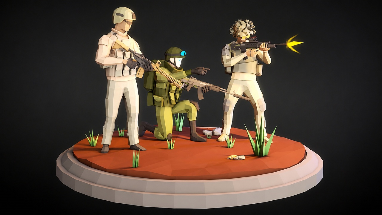 Media 1 for listing Low Poly Modern Soldiers