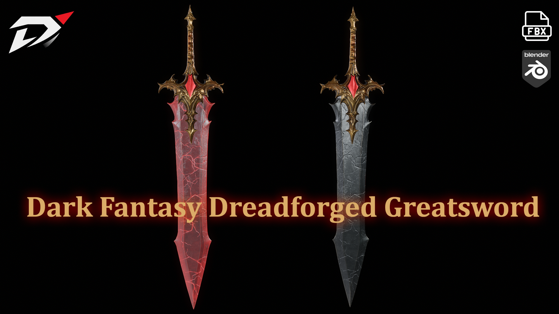 Dark Fantasy Dreadforged Greatsword - Game Ready Weapon | Fab