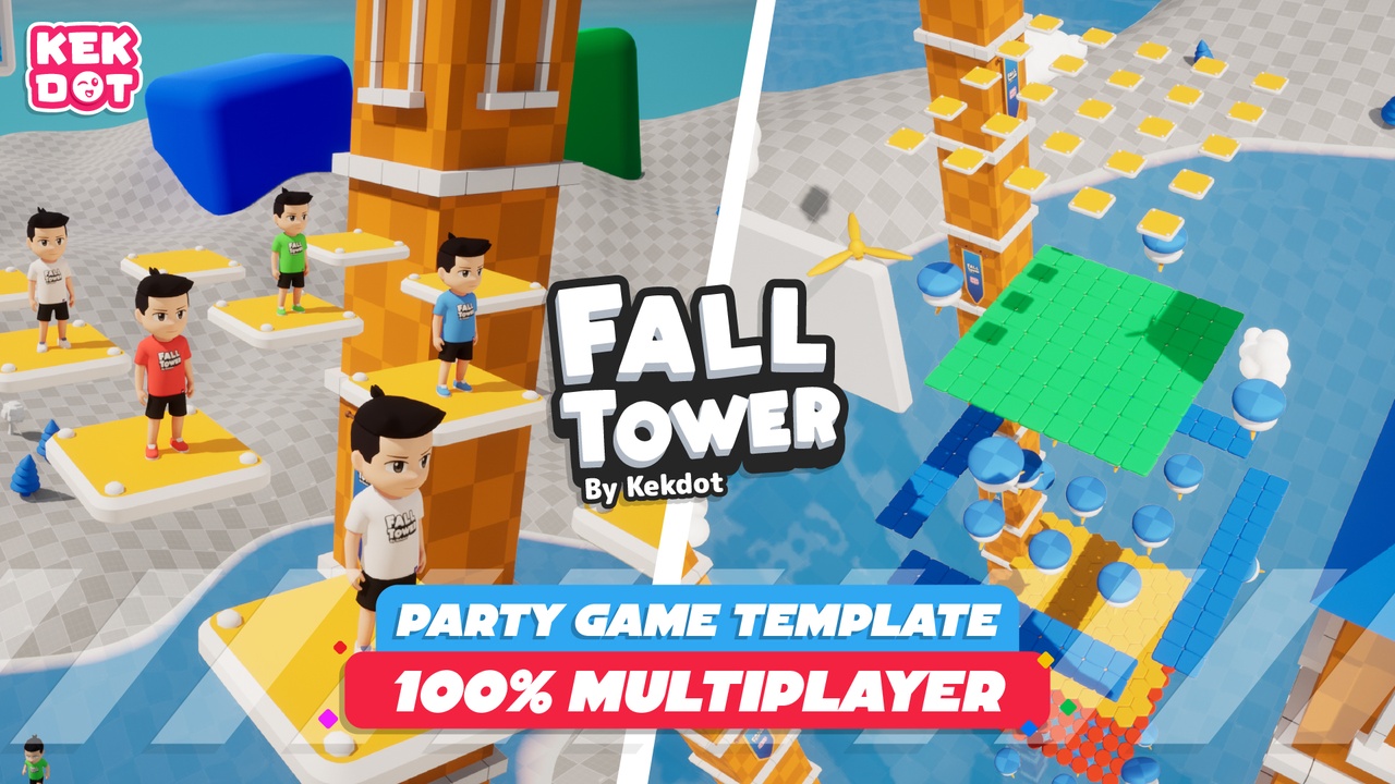 Media 1 for listing FallTower - Multiplayer Blueprint Game Template - Platformer - By Kekdot