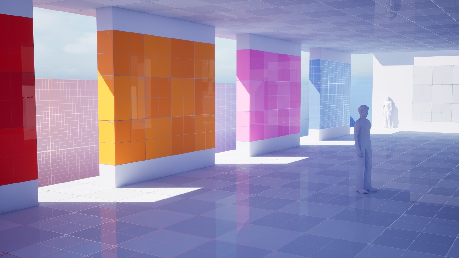 Media 1 for listing Fancy dev grid material for layout blocking, greyboxing, blockout