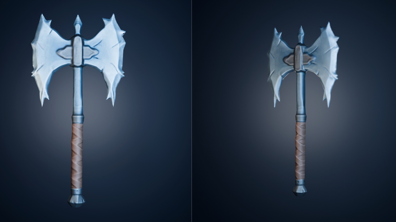 Media 1 for listing Low-Poly Fantasy Battle Axe