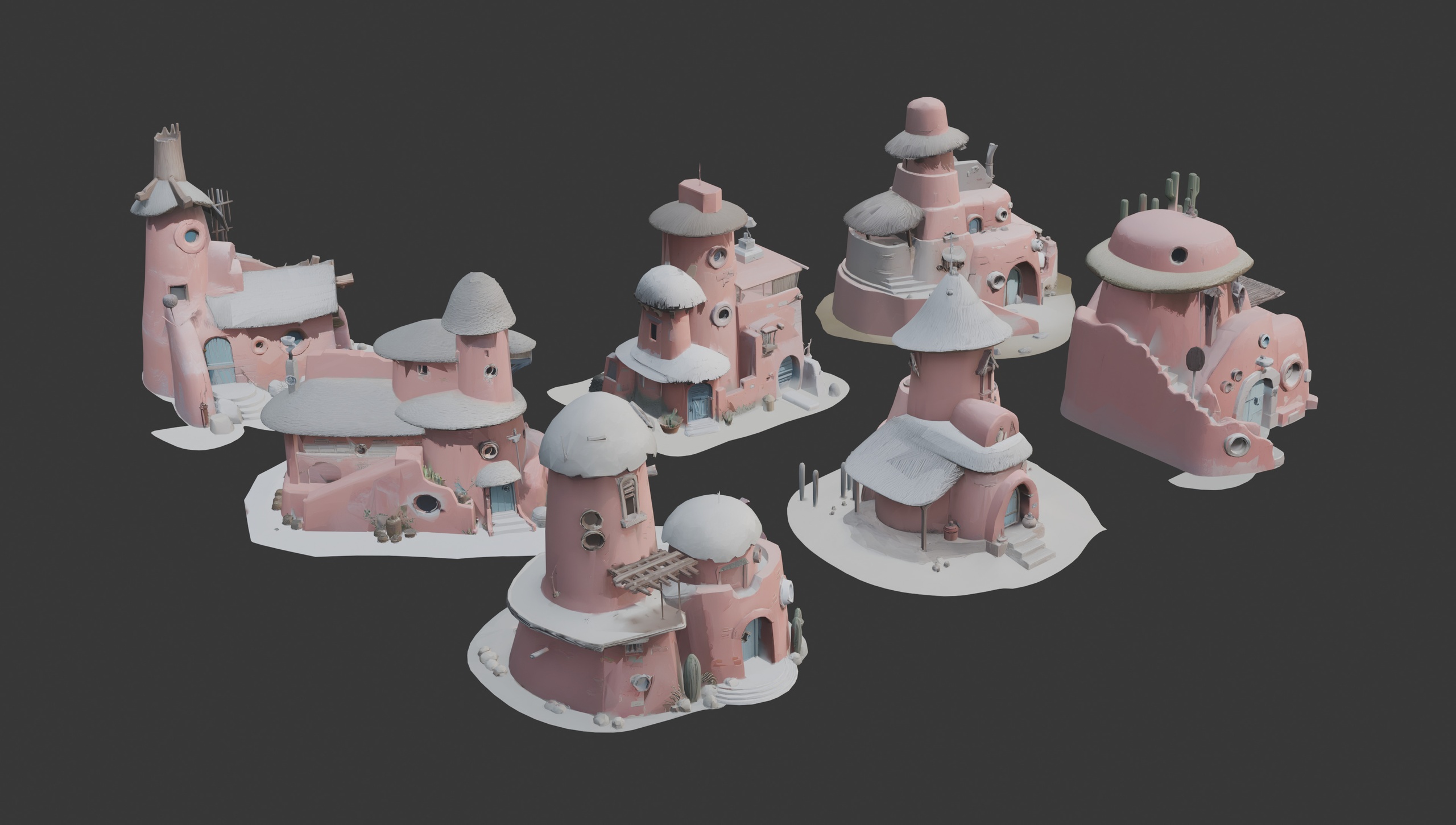 Media 1 for listing Stylized Fantasy Architecture Set