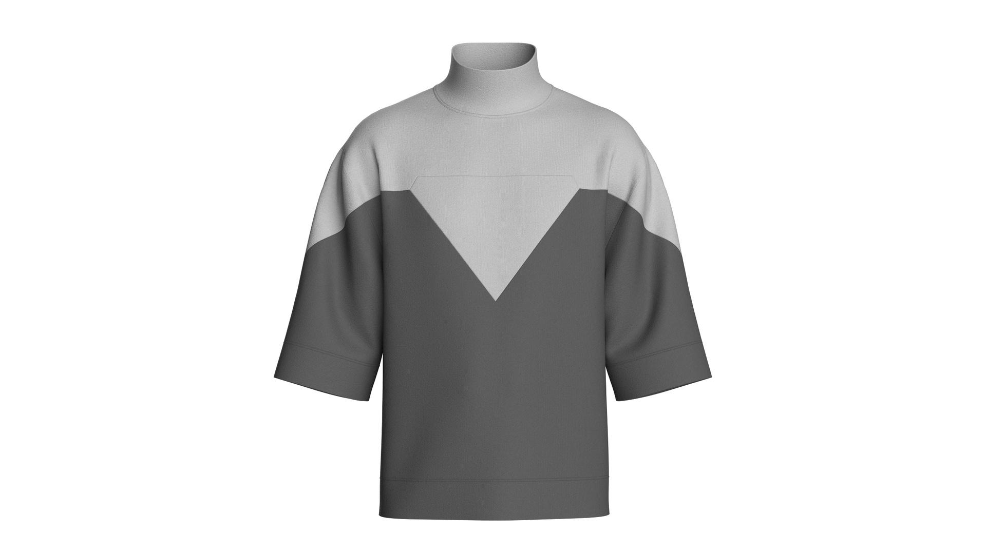 Media 1 for listing Men High Neck Drop - Shoulder Tshirt | High Poly