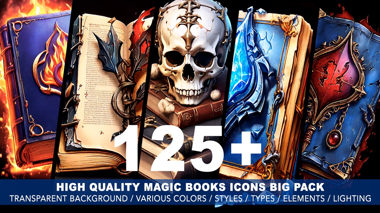 Media 1 for listing 125+ BOOKS ICONS