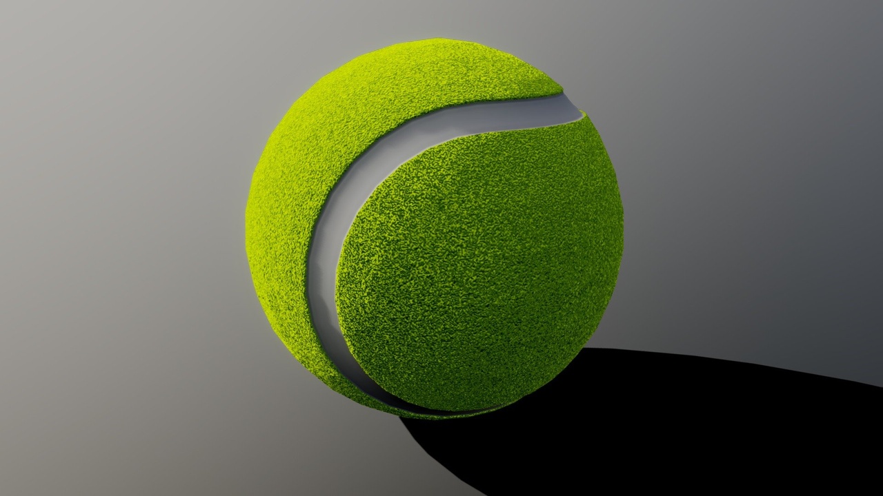Media 1 for listing Realistic Tennis Ball (Game Ready PBR)