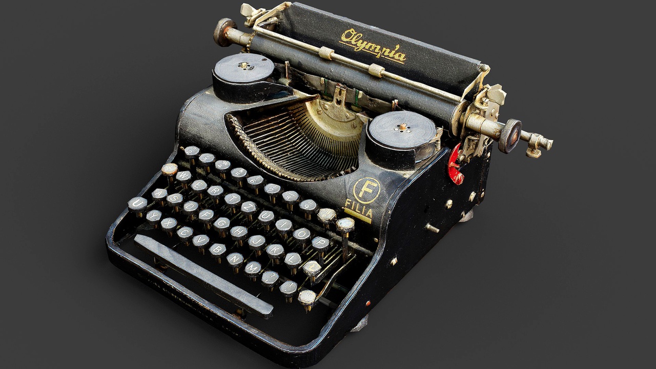 Media 1 for listing typewriter german ww2 old machine PBR photogrammetry