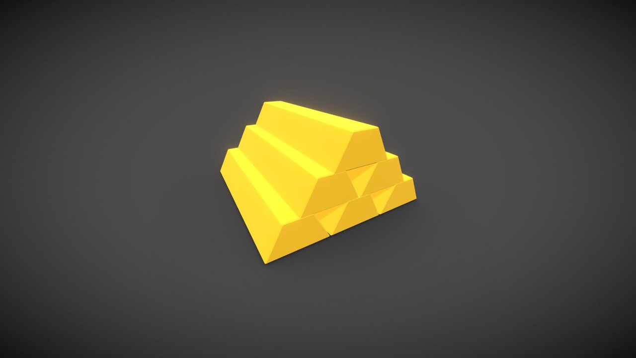 Media 1 for listing Low poly Gold ingots