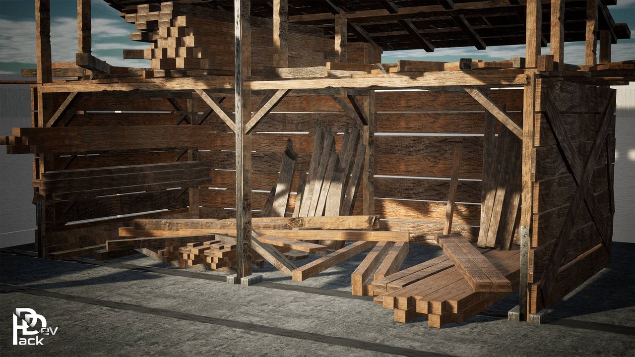 Media 1 for listing Wooden Beams Package / 15 Assets