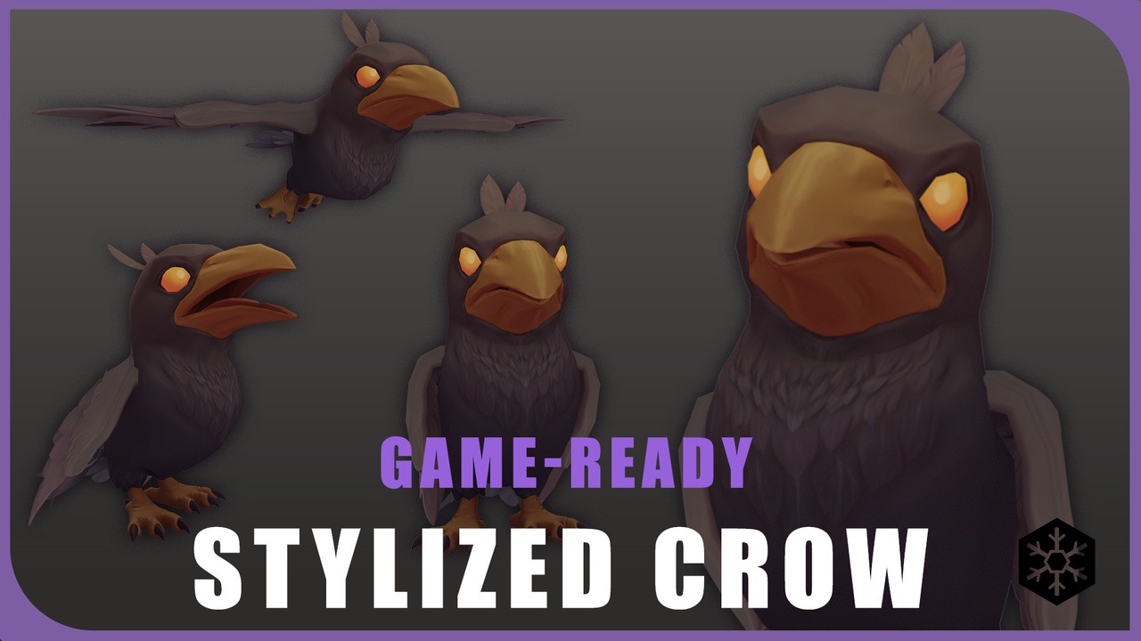 Media 1 for listing Animated Stylized Crow