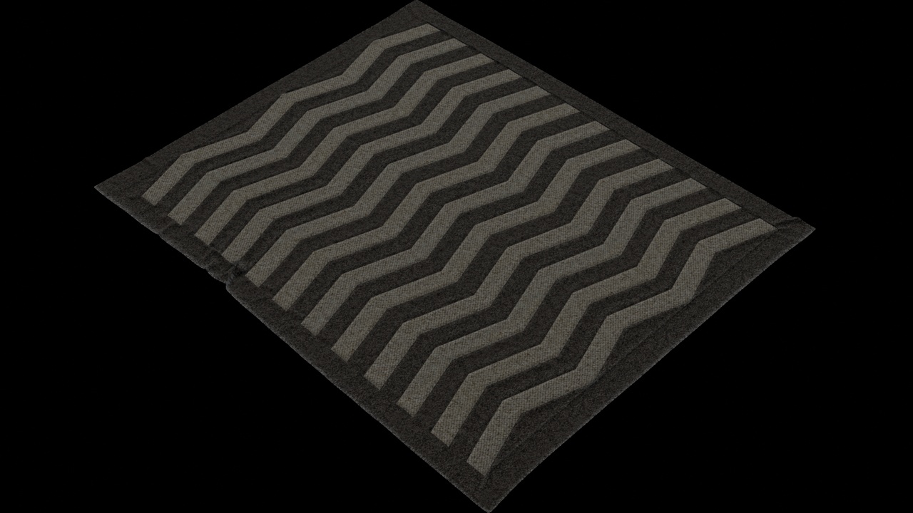 Media 1 for listing Dark Chevron Pattern Carpet