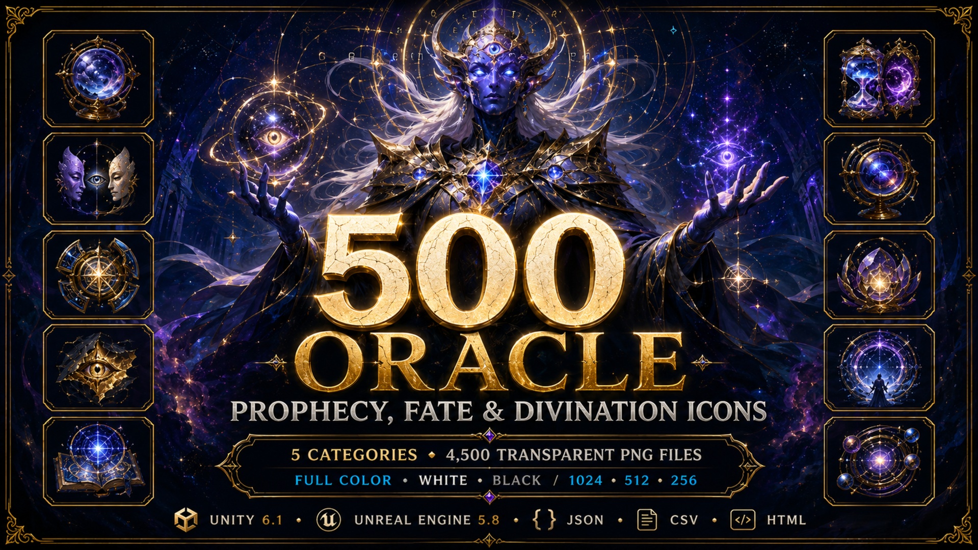 Media 1 for listing 500 Oracle & Seer Prophecy, Fate & Divination Ability Icons