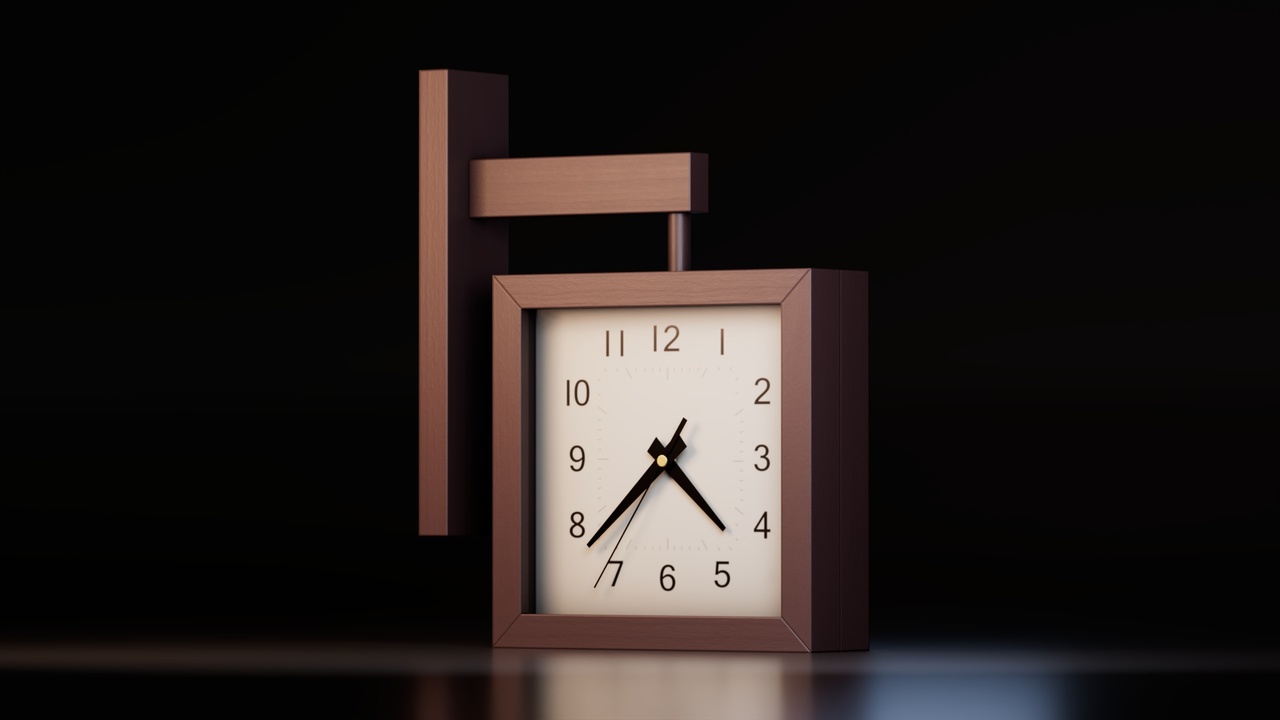 Media 1 for listing Modern Minimalist Wooden Wall Clock