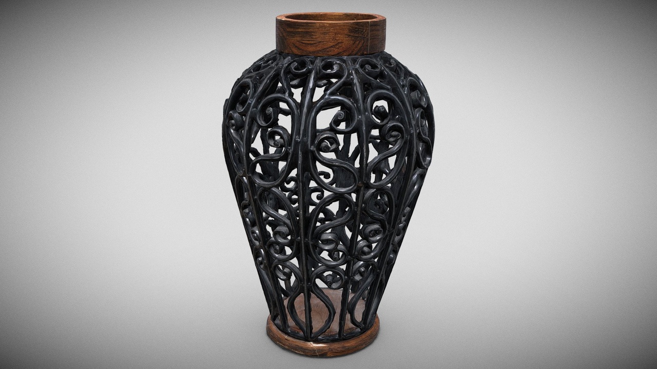 Media 1 for listing Decor Vase Metal Open