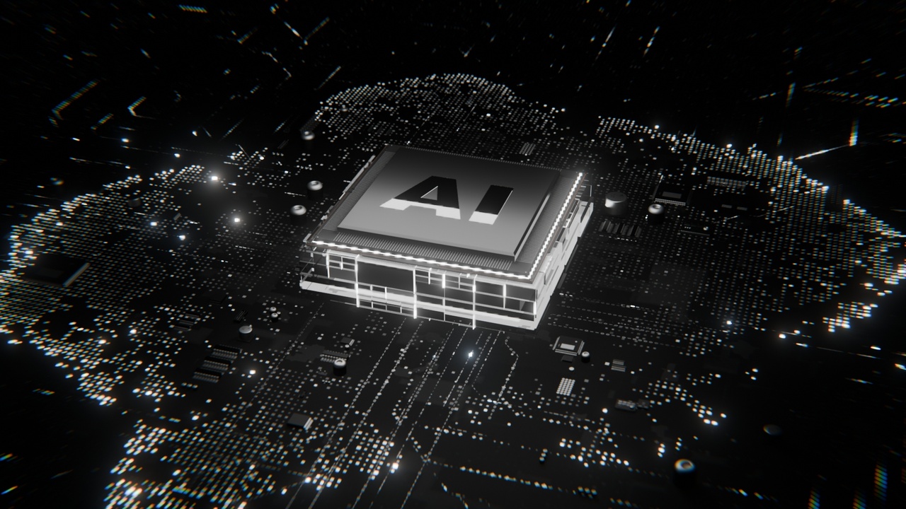 Media 1 for listing AI Chip Activation Animation - Blender & Geometry Node