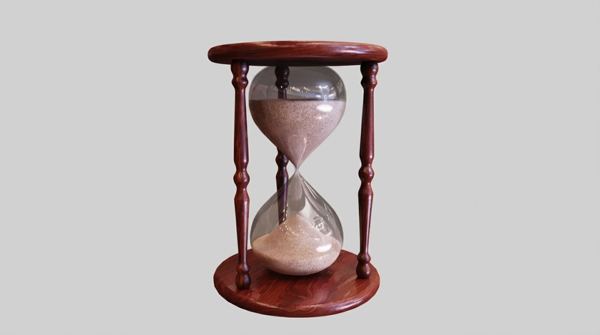 Media 1 for listing Vintage Wooden Hourglass 3D Model (Sand Timer)