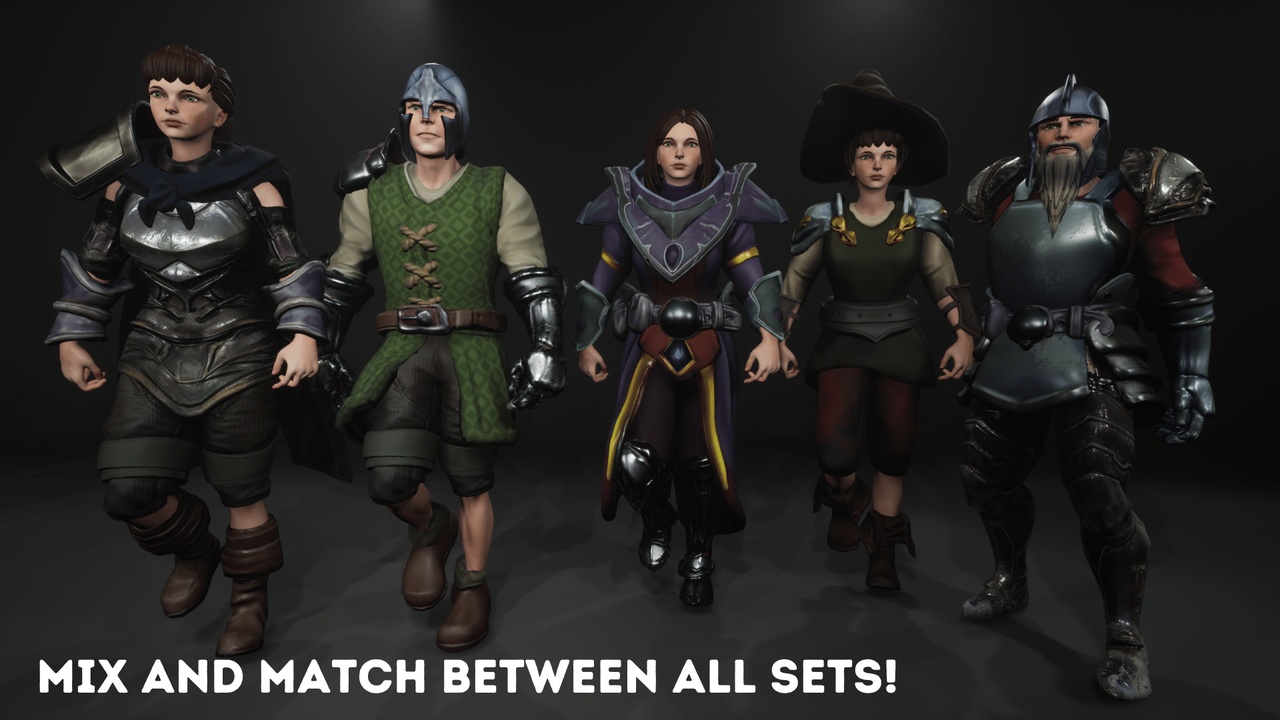 Media 1 for listing Modular Character System - Fantasy Character - RPG Character - Characters