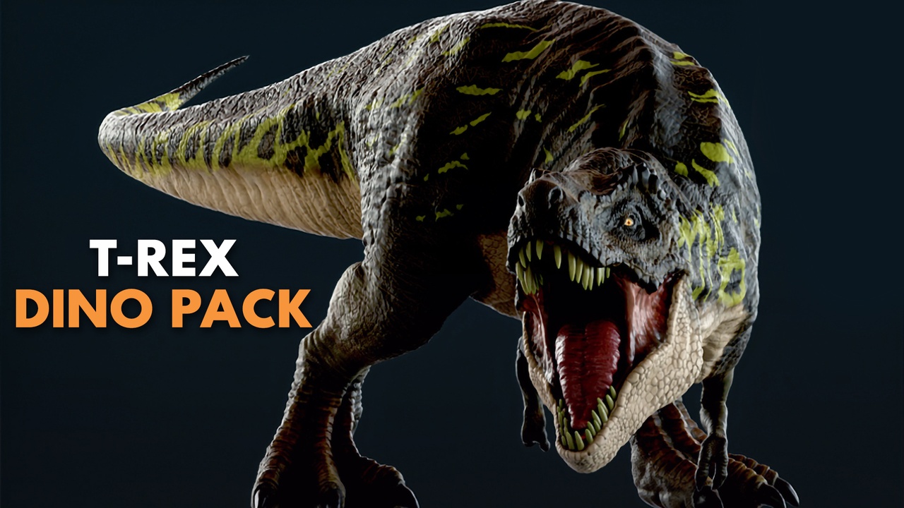 Media 1 for listing T-Rex statue, Dino pack