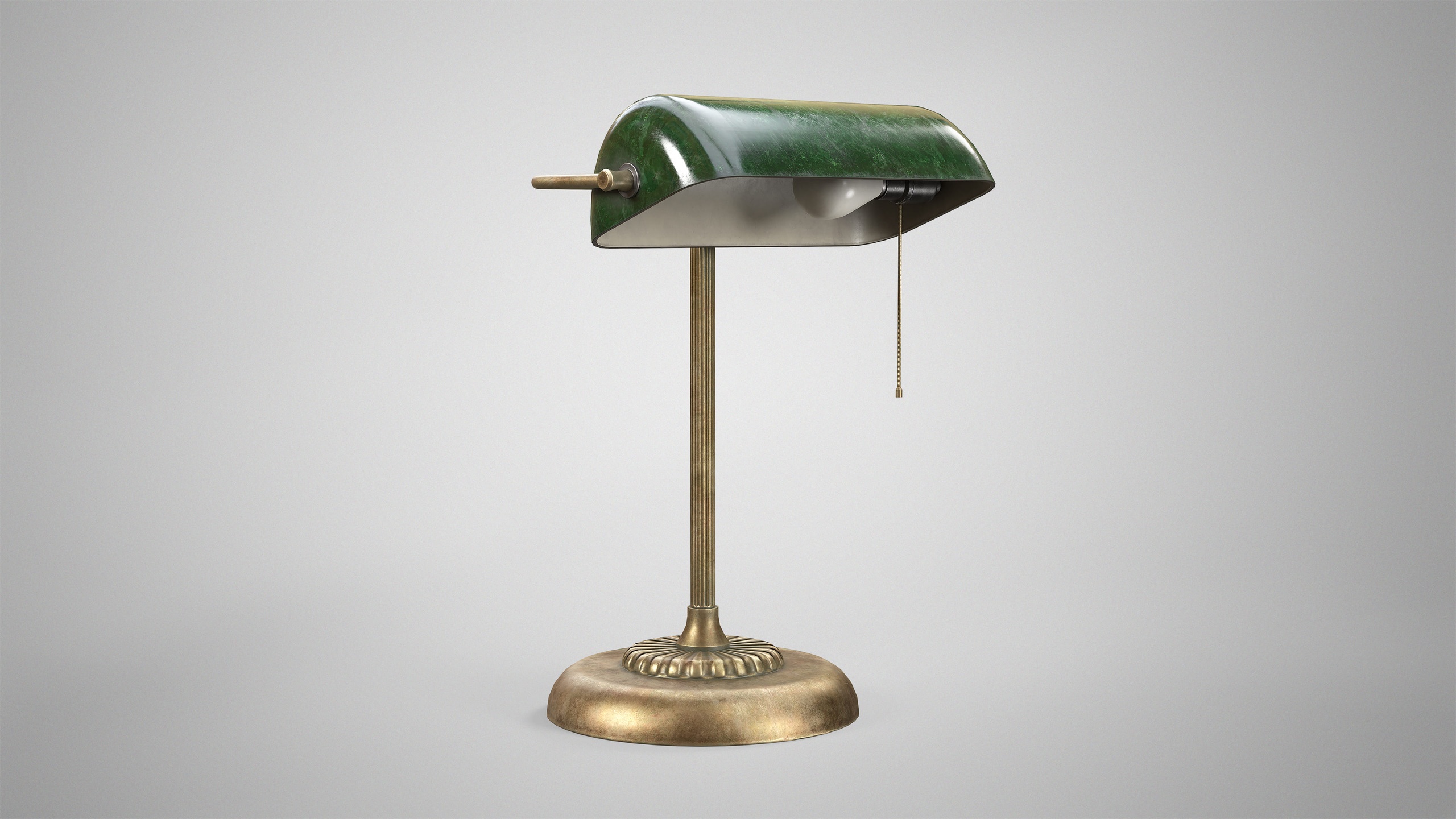 Media 1 for listing Vintage Banker Lamp - Retro Office Lamp AAA Game Ready Low-poly 3D model