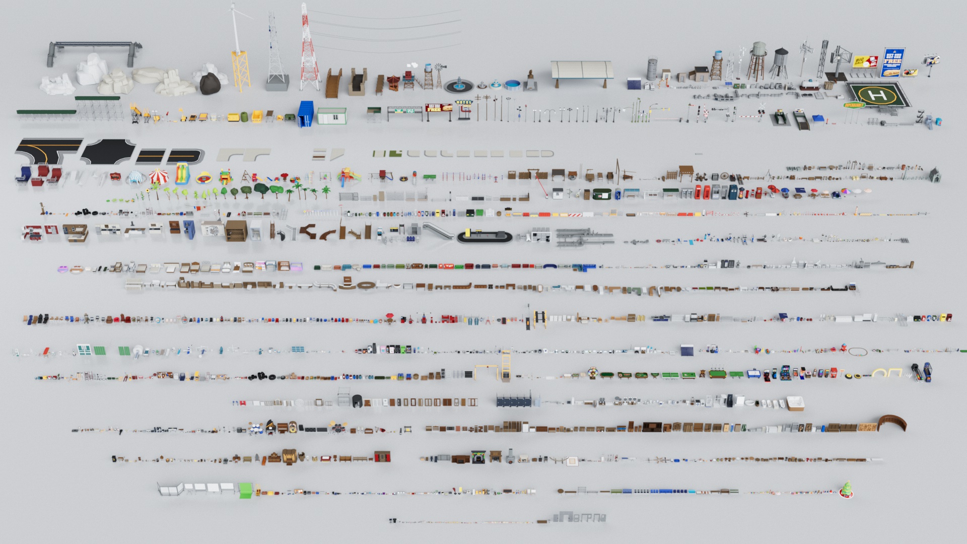 3000 Interior Exterior Realistic City Props Mega Bundle Pack ...