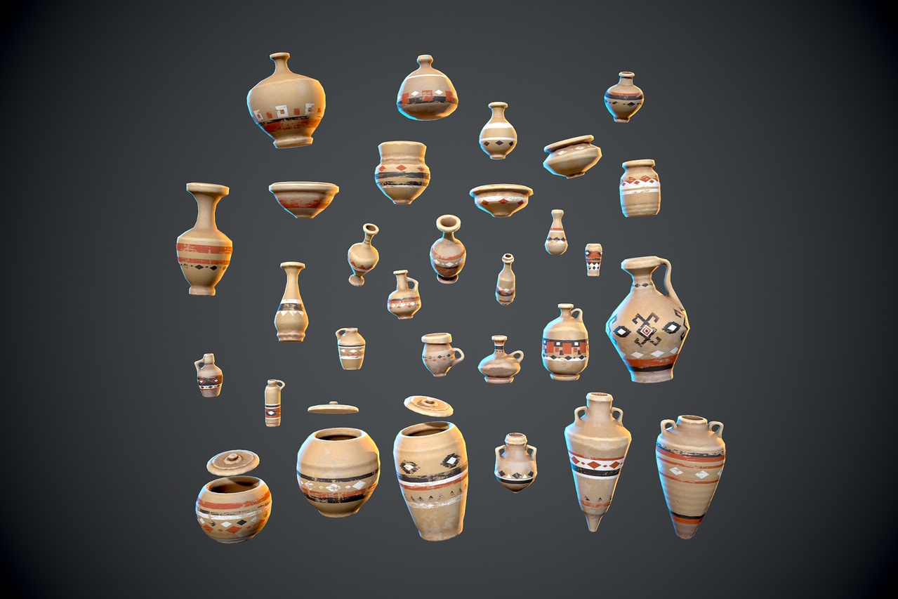 Media 1 for listing Stylized Jars, Pots & Vases