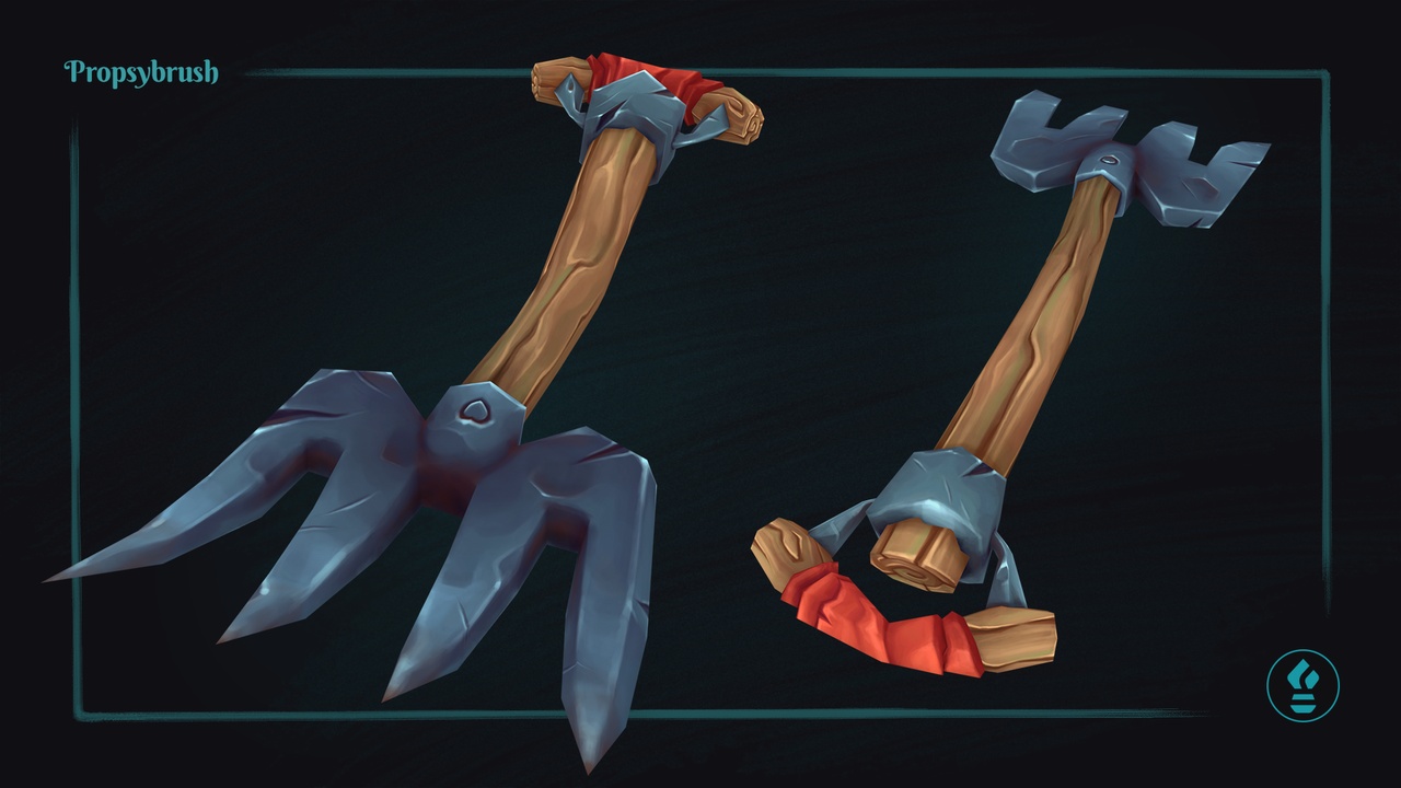 Media 1 for listing Low Poly Stylized Pitchfork – Hand-Painted Game-Ready 3D Asset