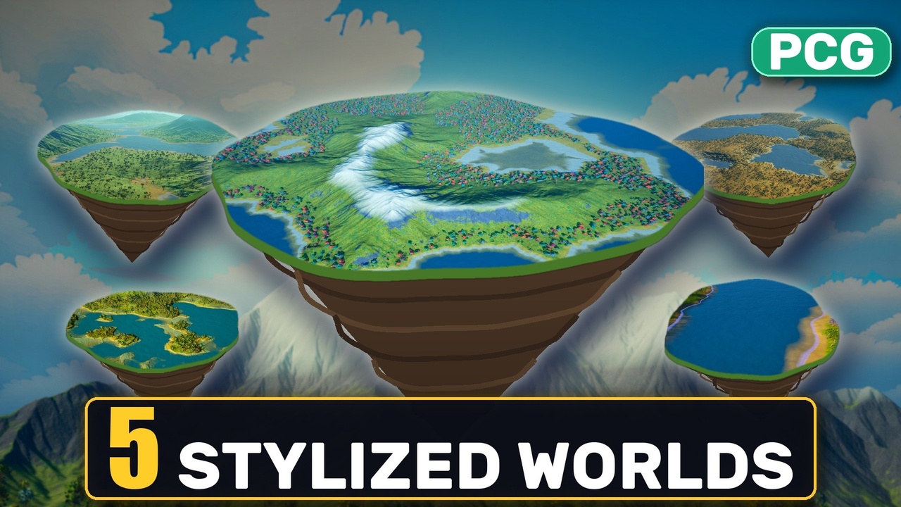 Media 1 for listing Stylized Procedural Nature Bundle - 5 Cartoon & Anime PCG Environments for UE5