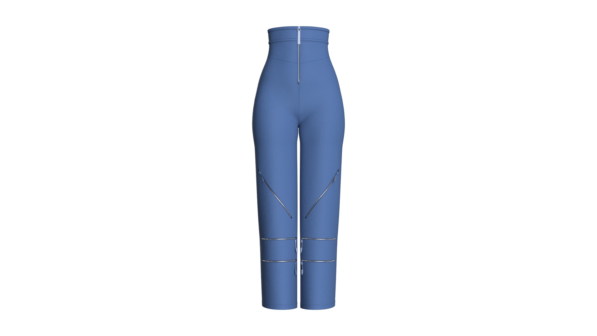 Media 1 for listing Girls High - Waist Multi Zipper Pant | High Poly