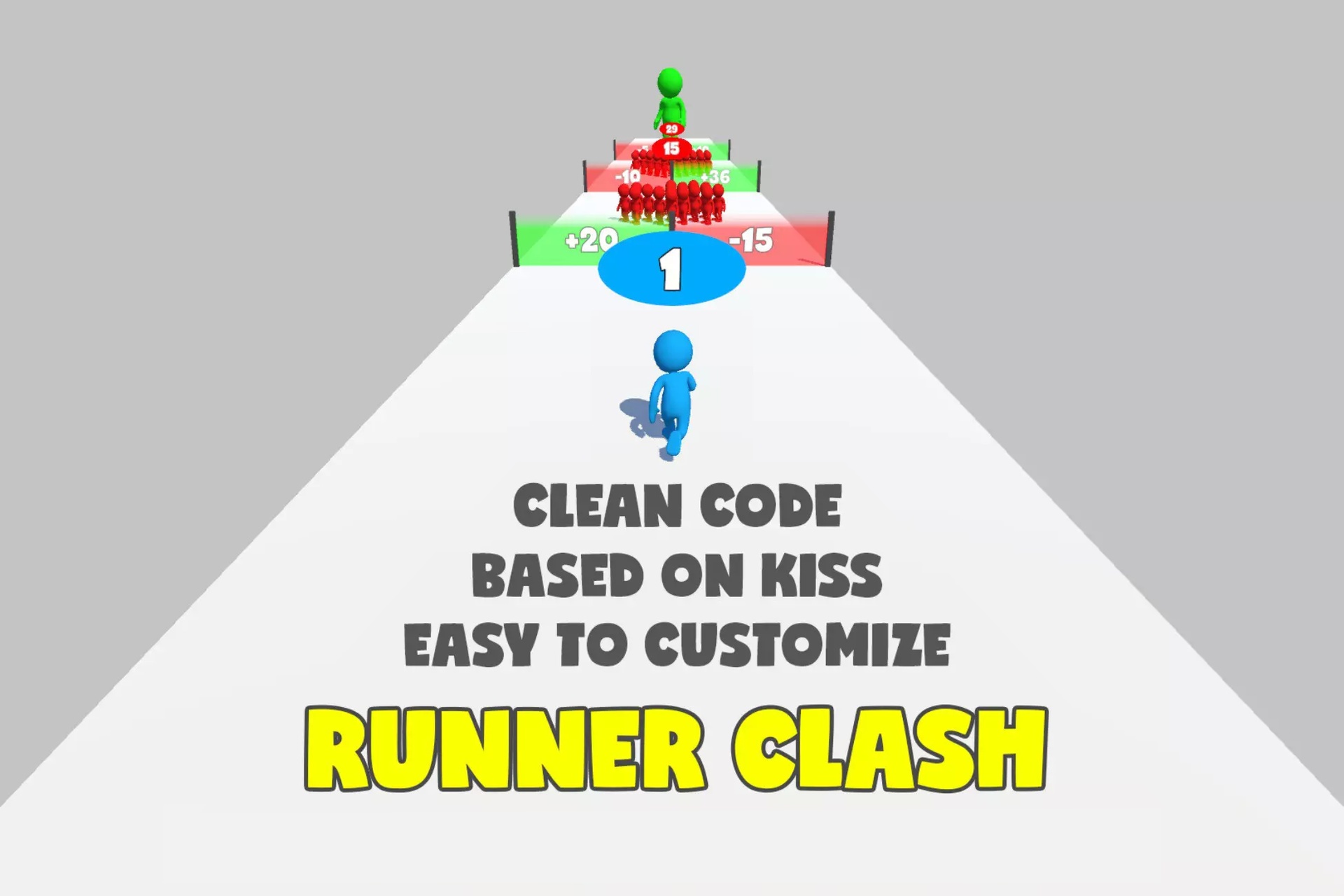 Media 1 for listing Runner Clash Template : Hypercasual Starter Kit