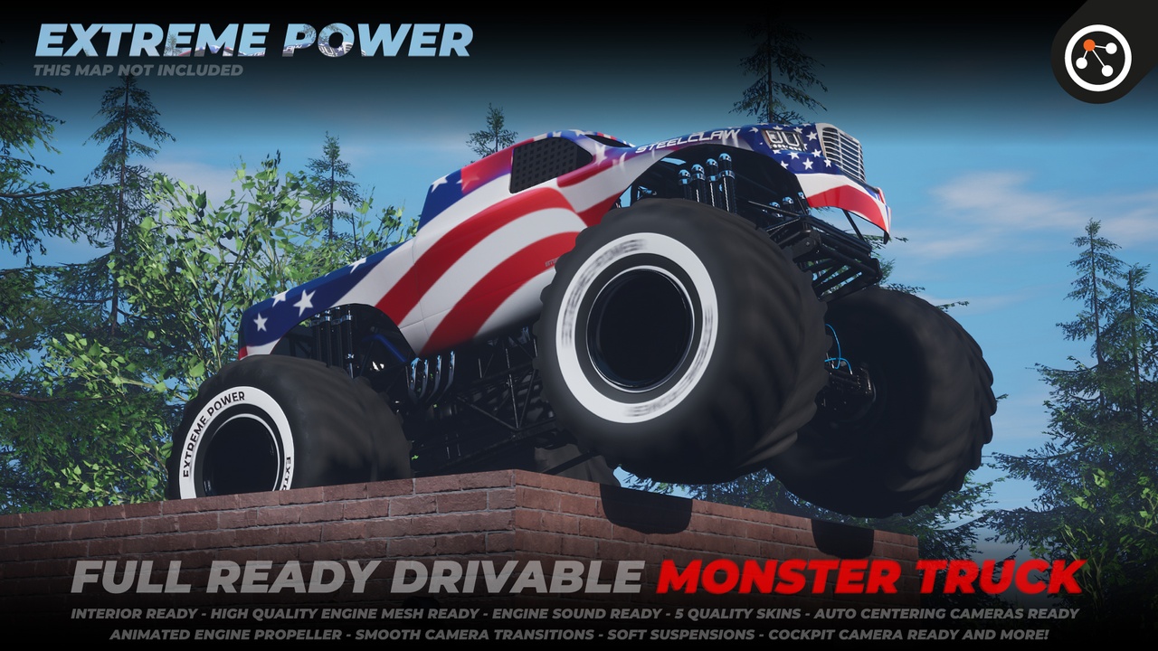Media 1 for listing Monster Truck Steelclaw - UE5 - Drivable