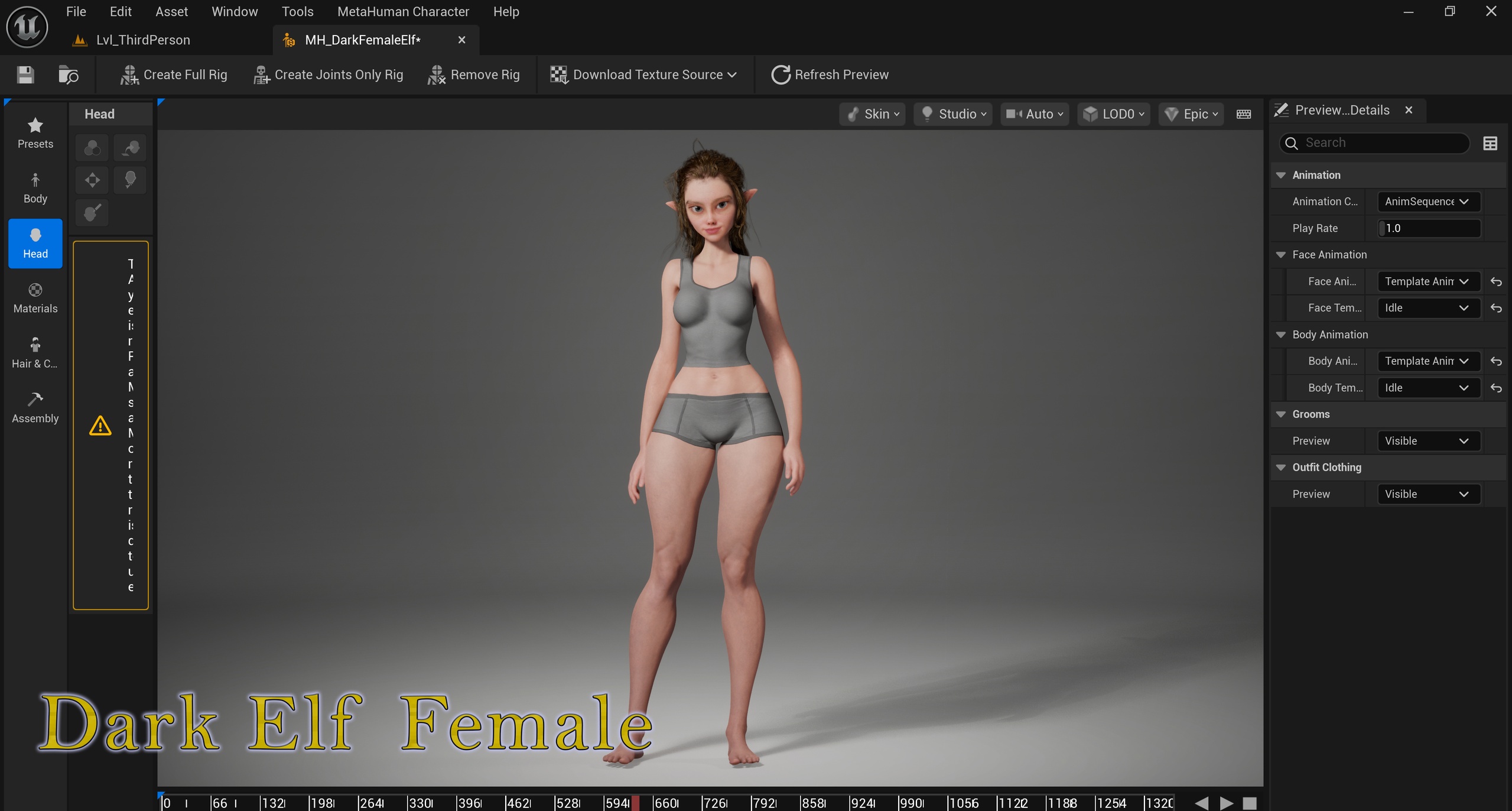 Media 1 for listing Custom Metahuman: Dark Elf Female
