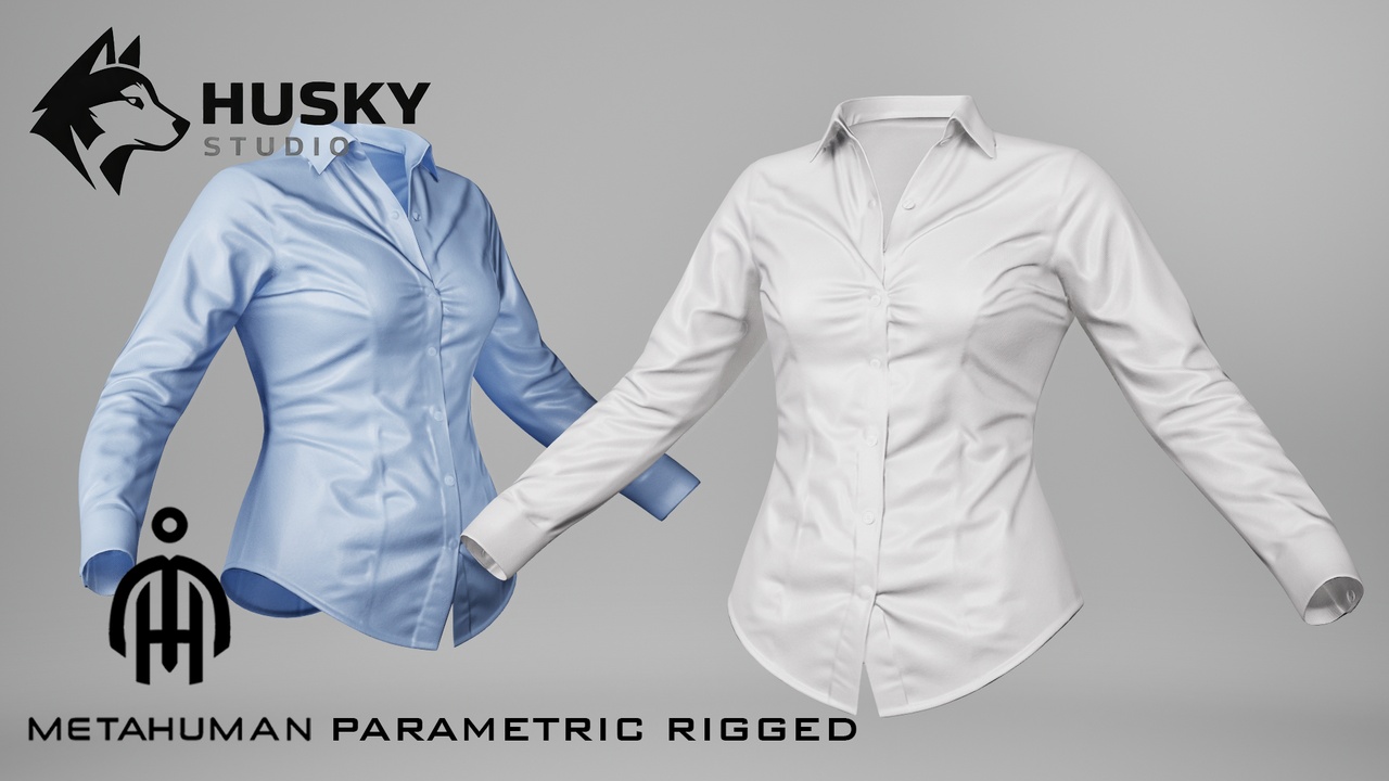 Media 1 for listing Business Shirt - 43 - Metahuman - Parametric outfit