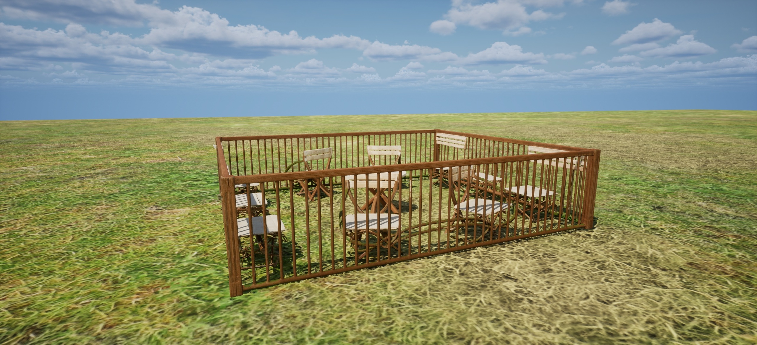 Media 1 for listing Fenced Off Garden Seating - Prop
