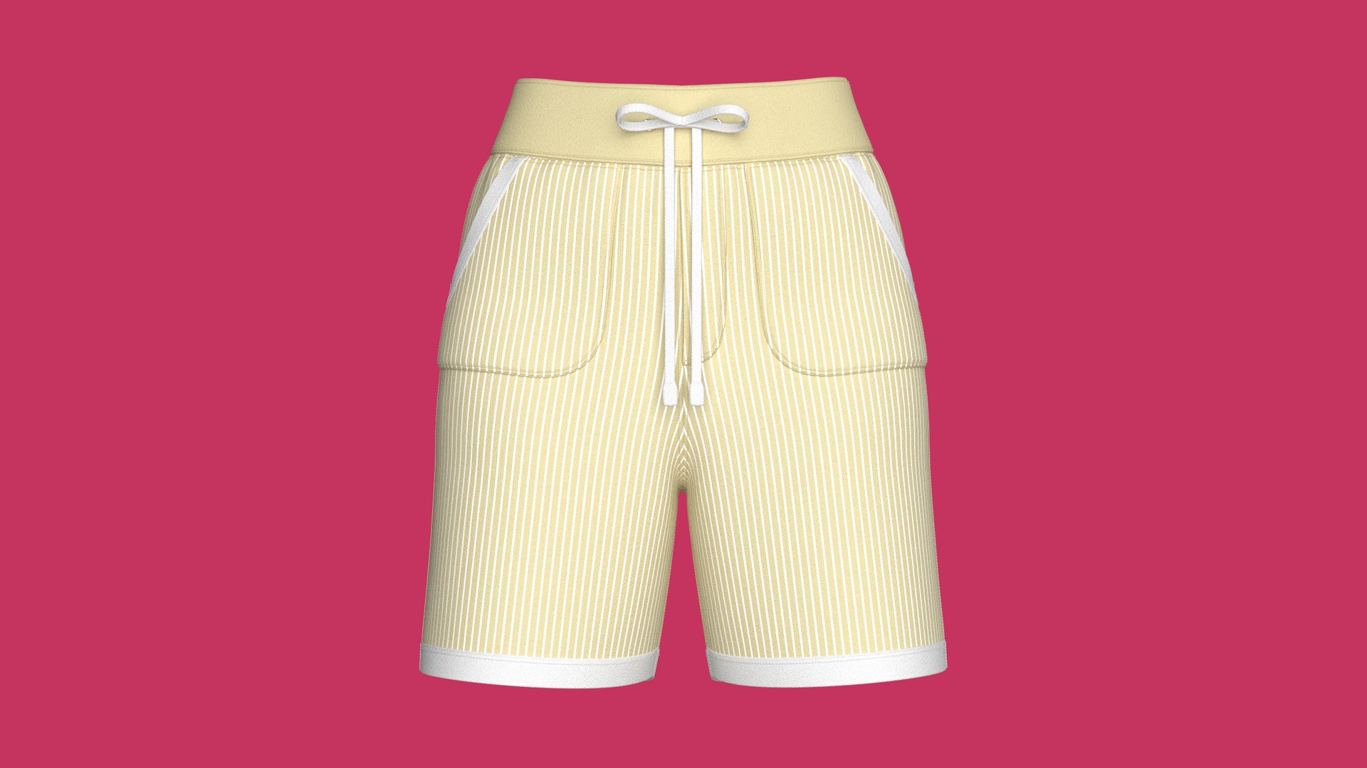Media 1 for listing Girls Pin Striped Drawstring Shorts | High Poly