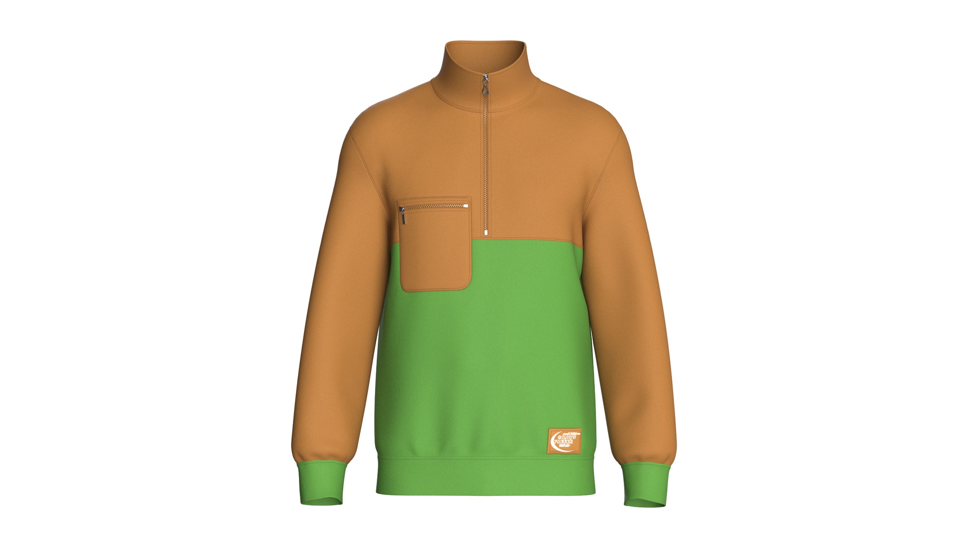 Media 1 for listing Men Half - Zip Jacket With Zip Chest Pocket | High Poly