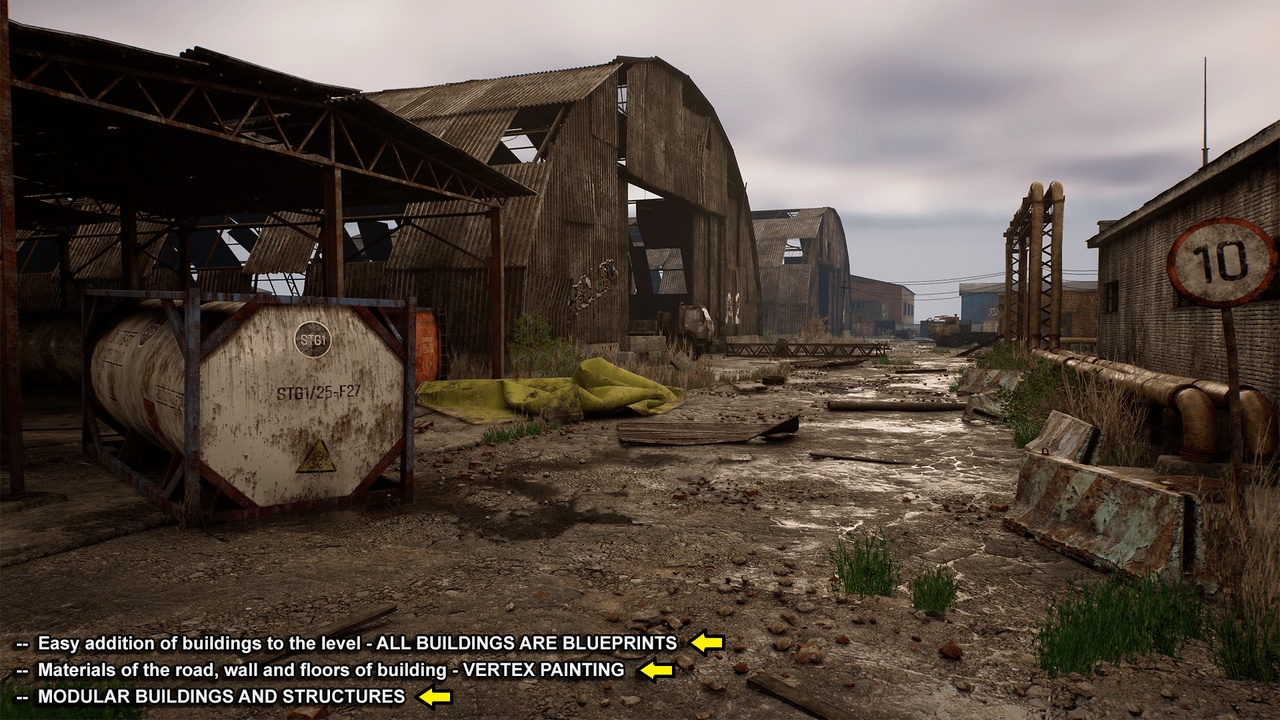 Медиа 1 для объявления ABANDONED FACTORY / Industrial railway zone (Update V.2)