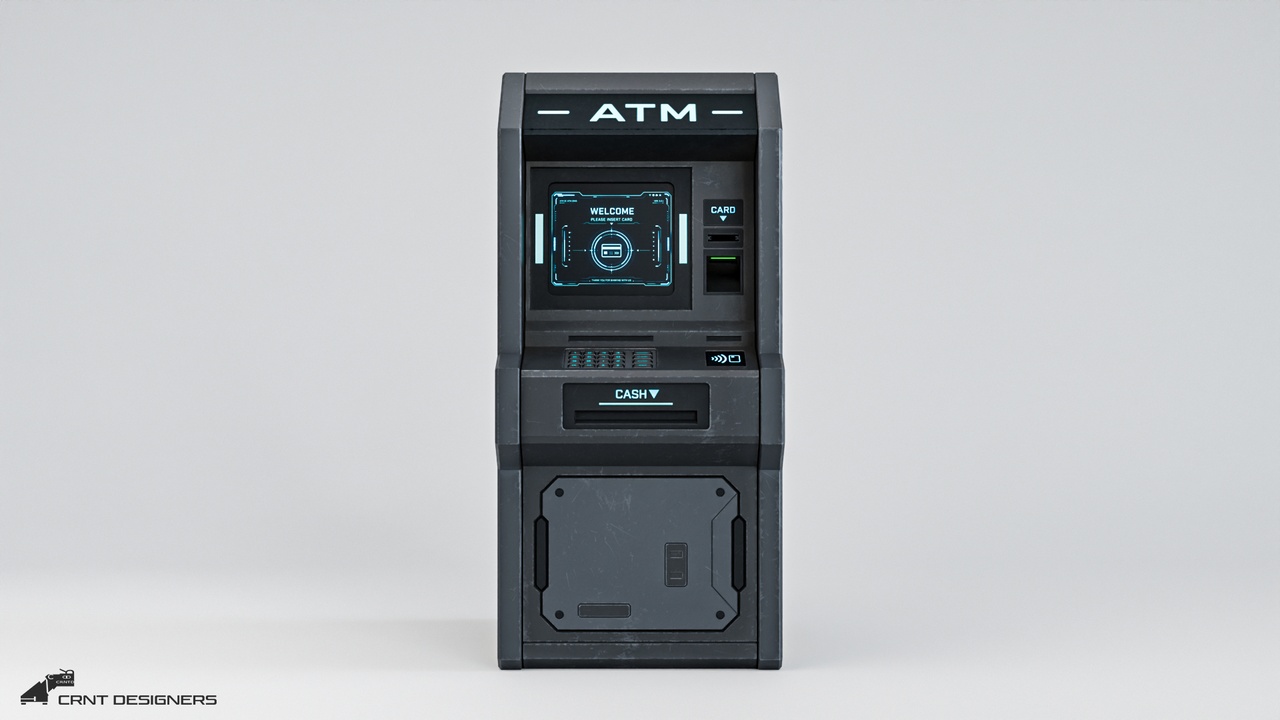 Media 1 for listing Sci-Fi ATM Machine - UE4 And UE5 Optimized - Lowpoly 3D model