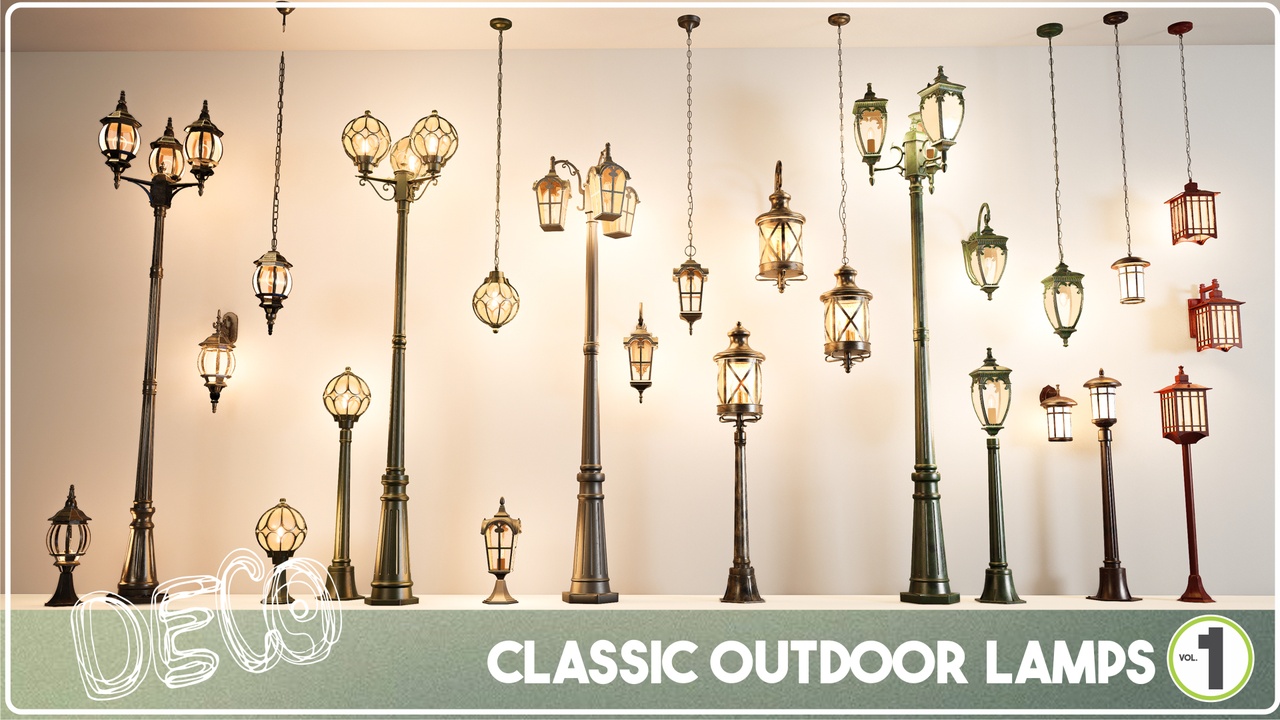 Classic Outdoor Lamps vol. 2 제품 등록을 위한 미디어 1개