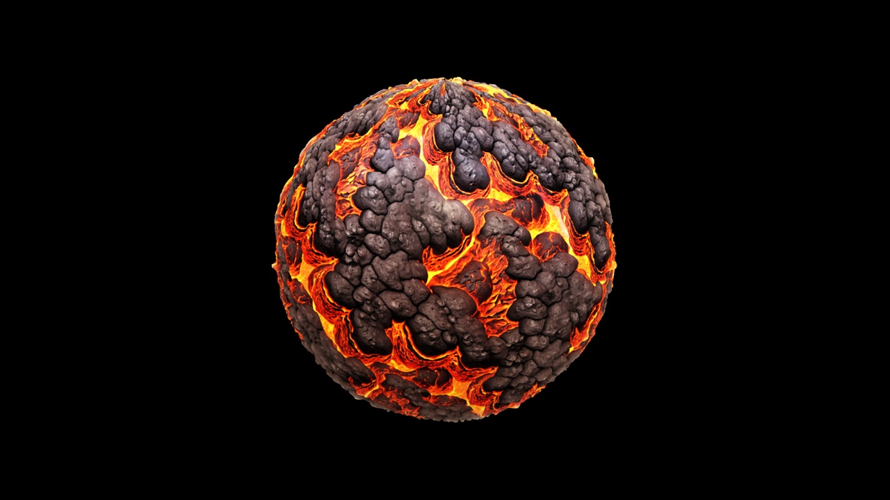 Media 1 for listing Animated Lava Material Pack – Customizable PBR Seamless 4K Materials