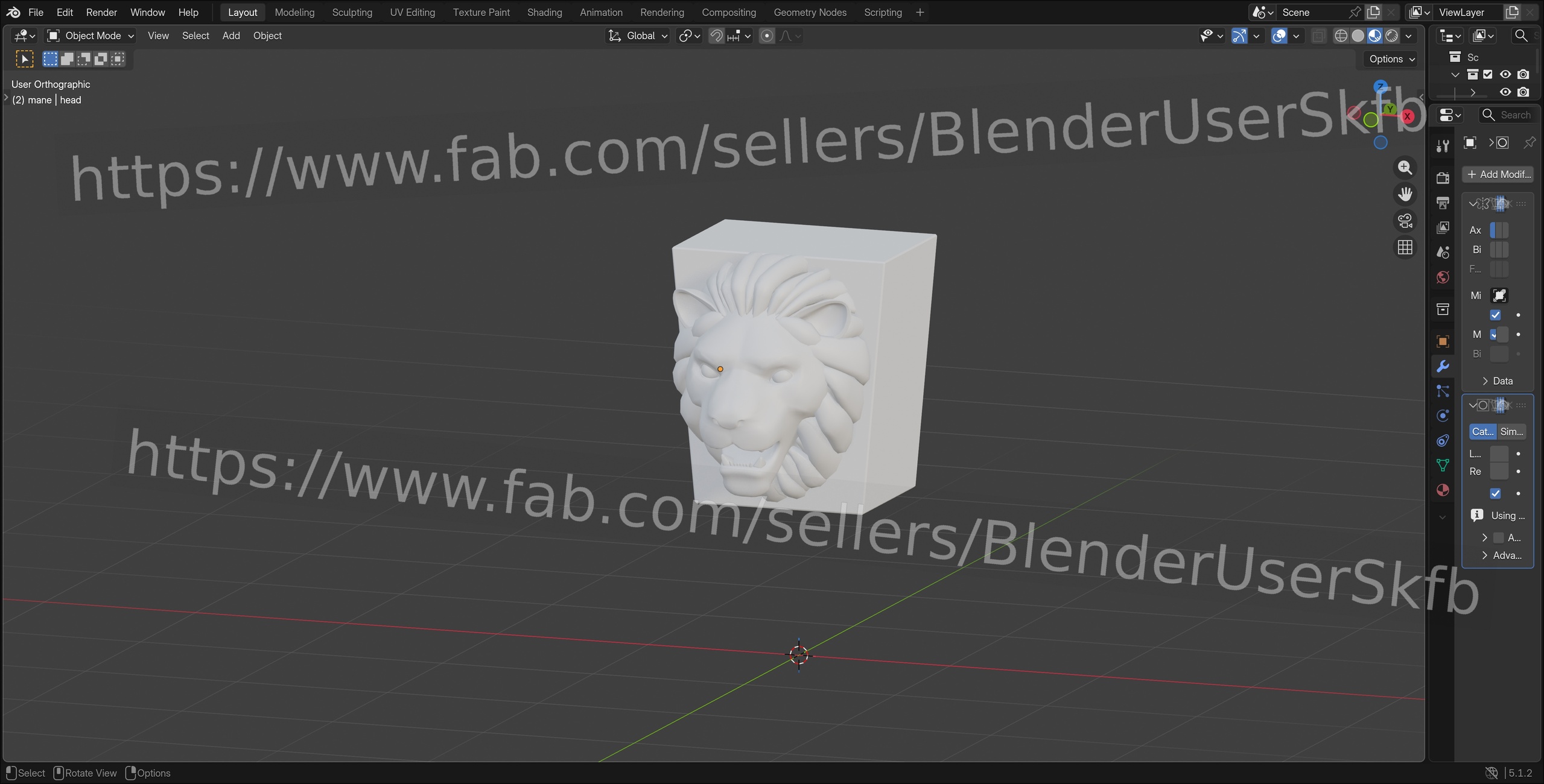 Media 1 for listing Lion's Head Keystone Fountain Spout