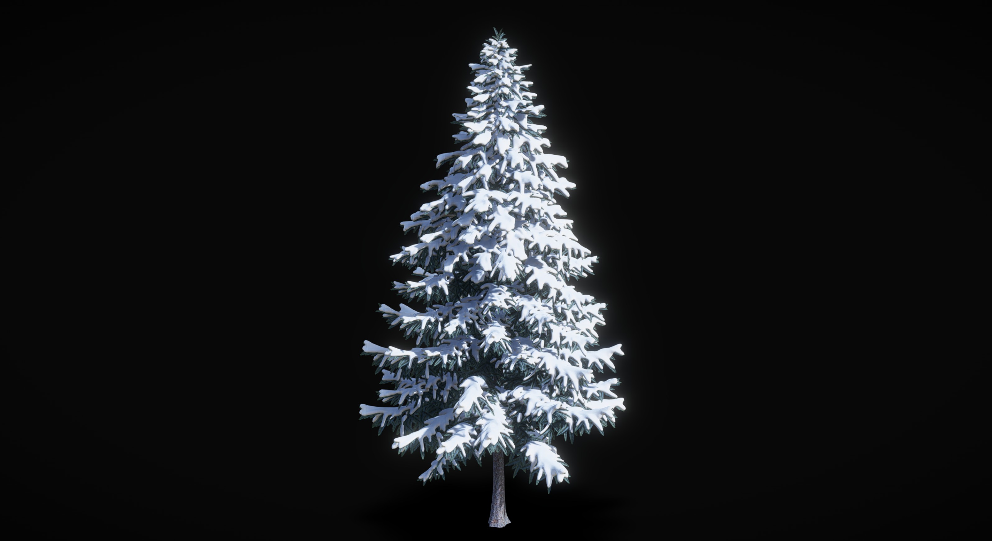 Spruce Tree with Snow 3D Model 7.8m | Fab